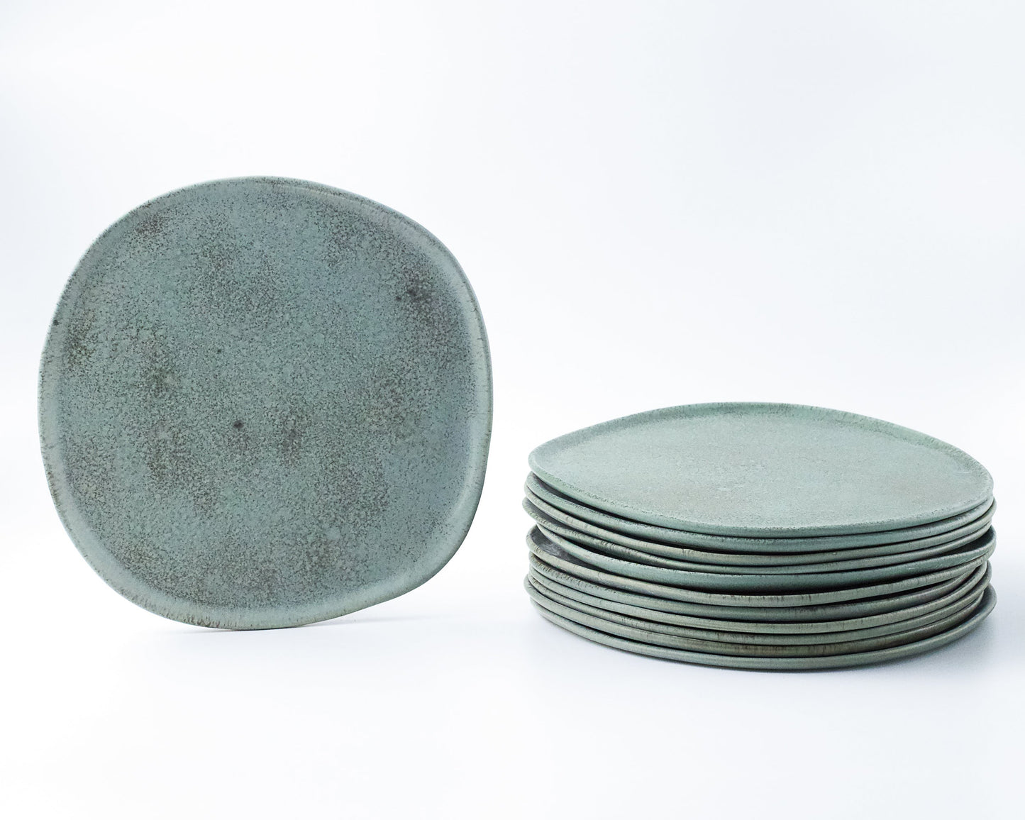 Ripple Dinner Plate Plates Haand Concrete Set of 4