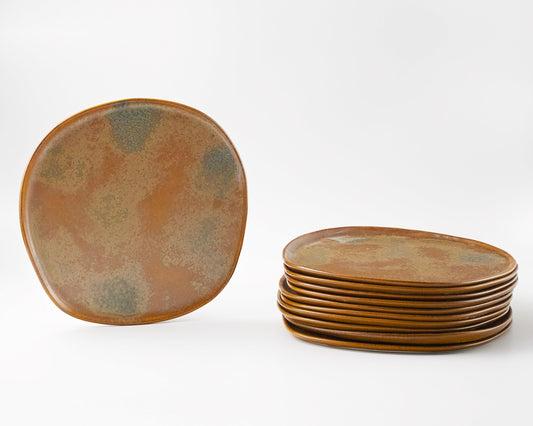 Ripple Dinner Plate Plates Haand Burl Set of 4