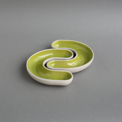 Cee Dip Plates Set | Lime Green plates Casa Amarosa