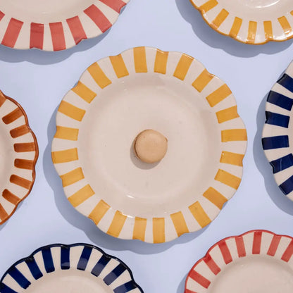 Ceramic Stripe Dinner Plate | Blue Plate Casa Amarosa