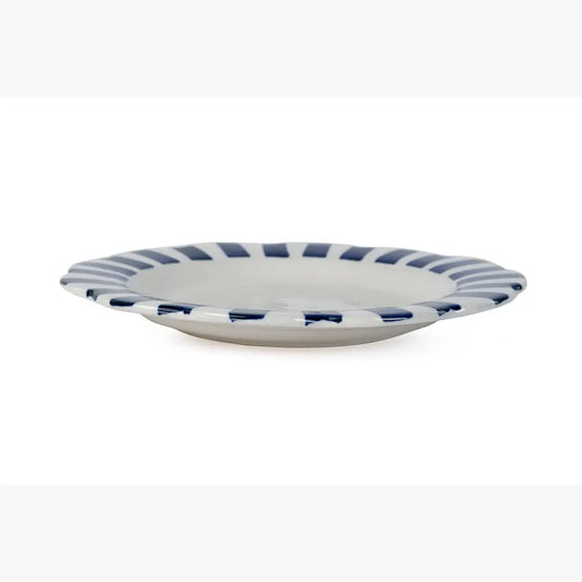 Ceramic Stripe Dinner Plate | Blue Plate Casa Amarosa