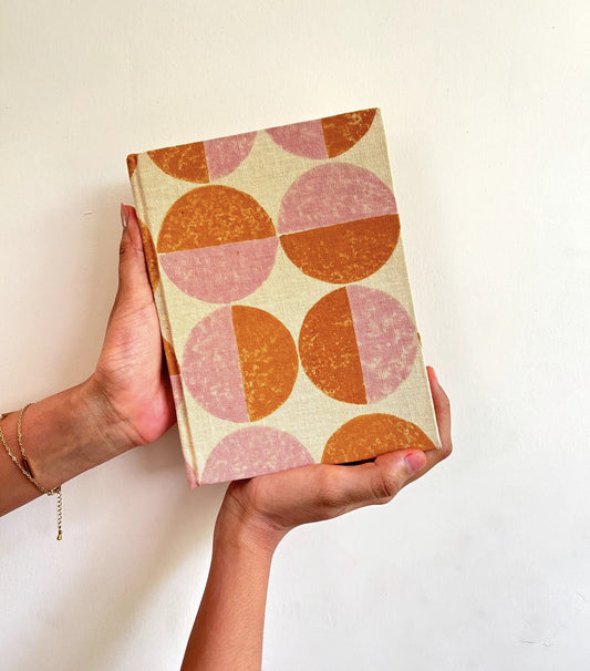 Handmade Paper Journal Notebook | Orange & Pink Notebook Casa Amarosa