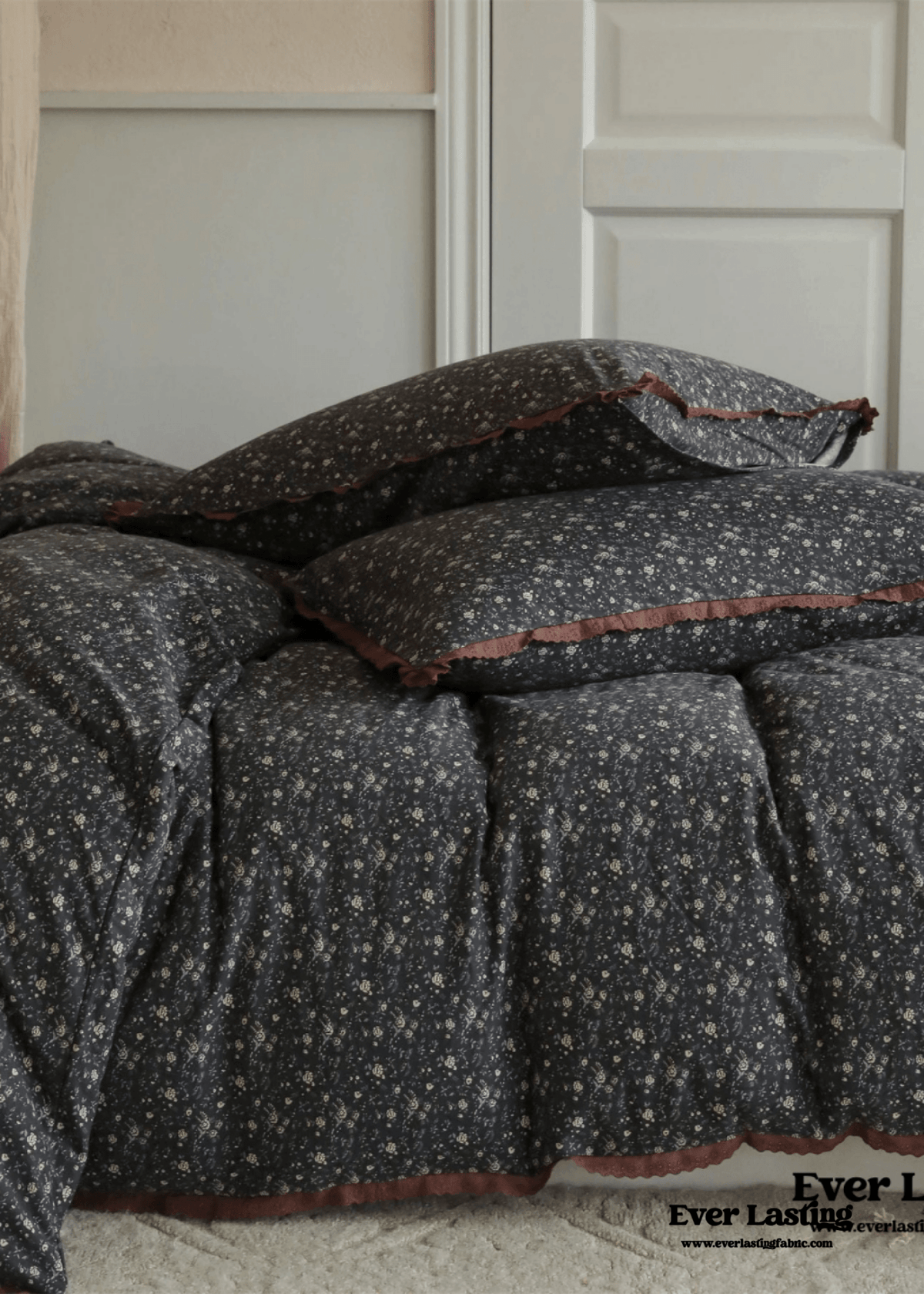 Anaya Rose French Vintage Bedding Set / Green + Brown