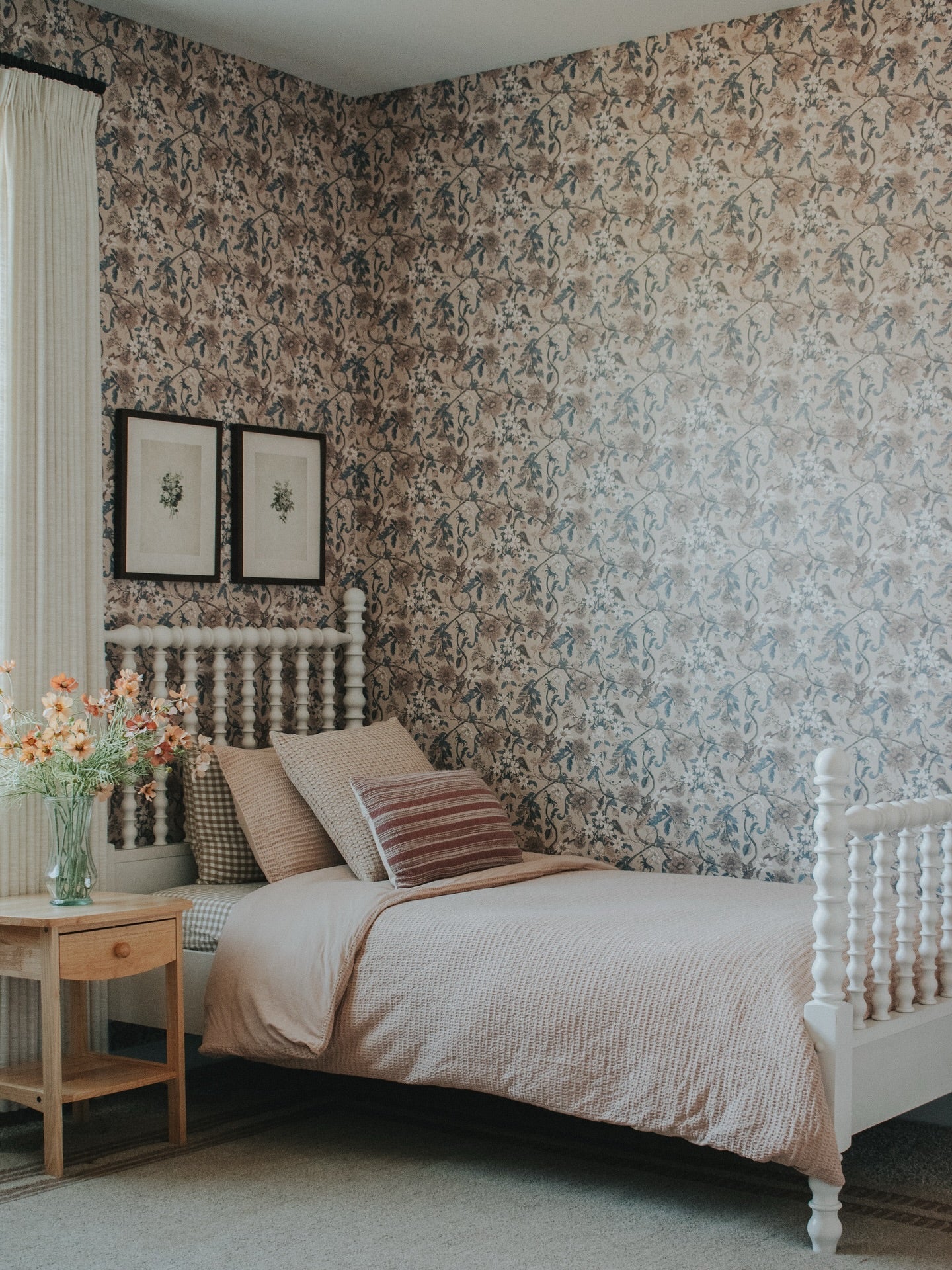 Gingham and Plaid Washed Cotton Bed Sheet