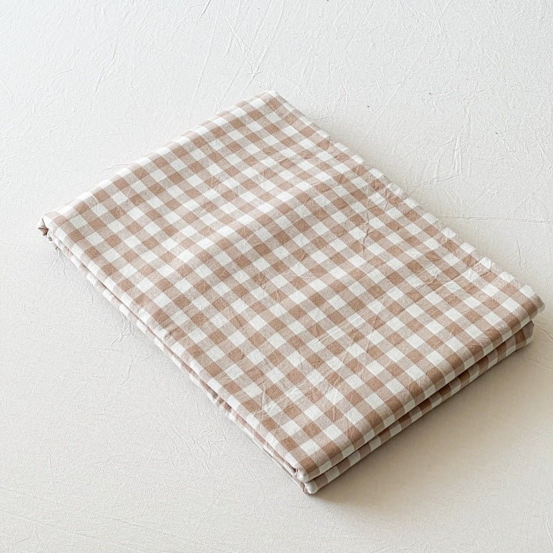 Gingham and Plaid Washed Cotton Bed Sheet