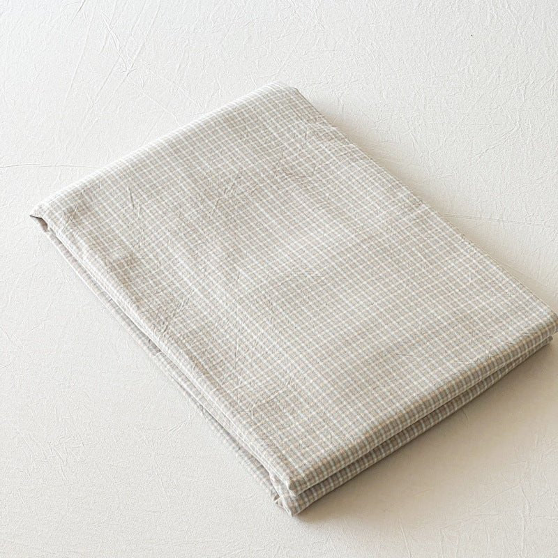 Gingham and Plaid Washed Cotton Bed Sheet