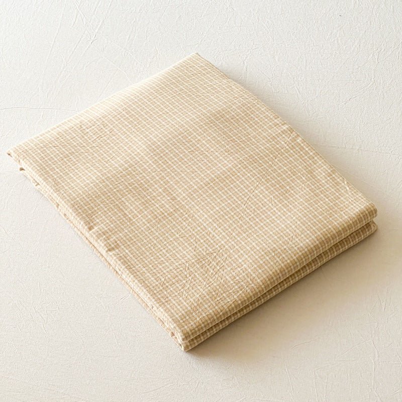 Gingham and Plaid Washed Cotton Bed Sheet