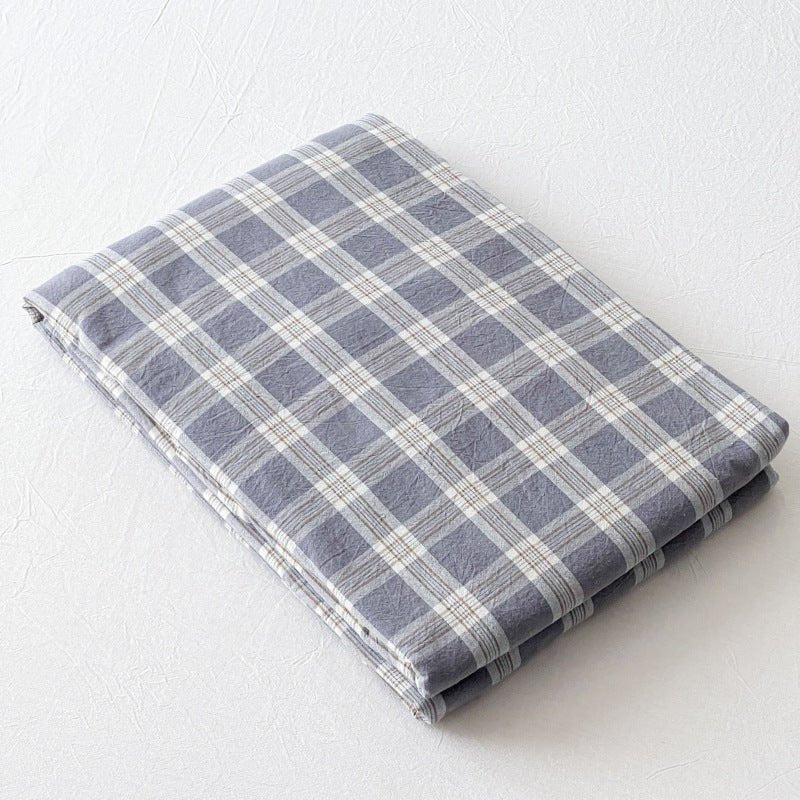 Gingham and Plaid Washed Cotton Bed Sheet