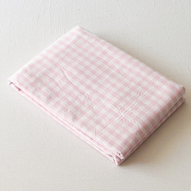 Gingham and Plaid Washed Cotton Bed Sheet