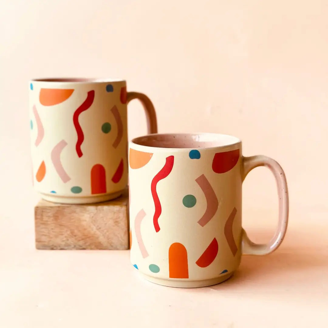 Confetti Ceramic Stoneware Mug Set | Set of 4 Mug Casa Amarosa