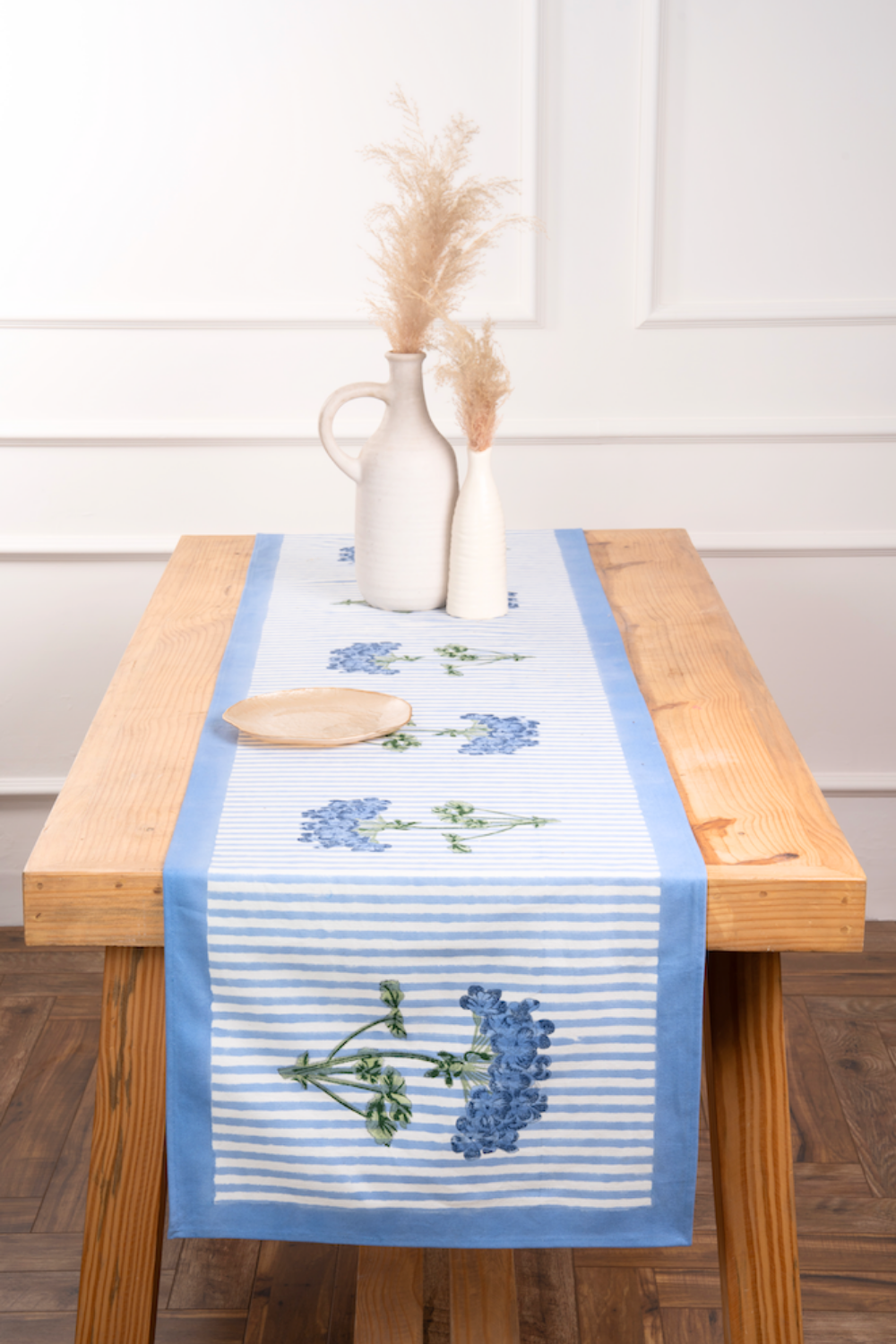 Blue Hydrangea Table Runner
