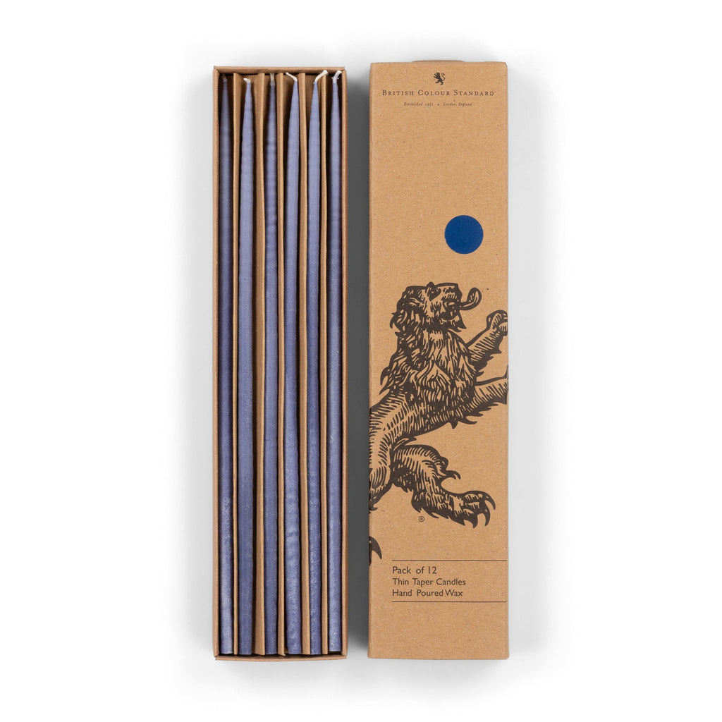 Thin Taper Candles - Midnight Blue