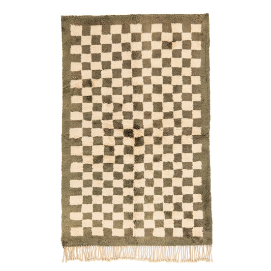 Checkered Garden - Luxury Shag Moroccan Rug mrirt rug Benisouk