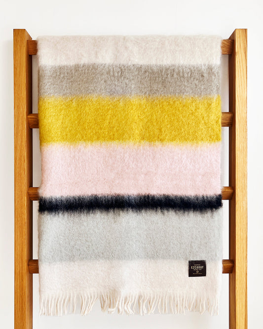 Color Block Mohair Blanket Throw Throw atacama home