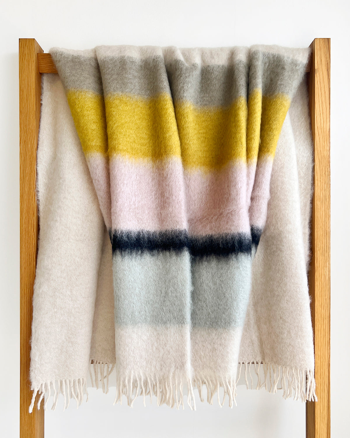 Color Block Mohair Blanket Throw Throw atacama home