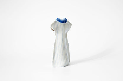 Nerikomi Porcelain Dress Shape Bud Vase Ceramic Vase Saori M Stoneware