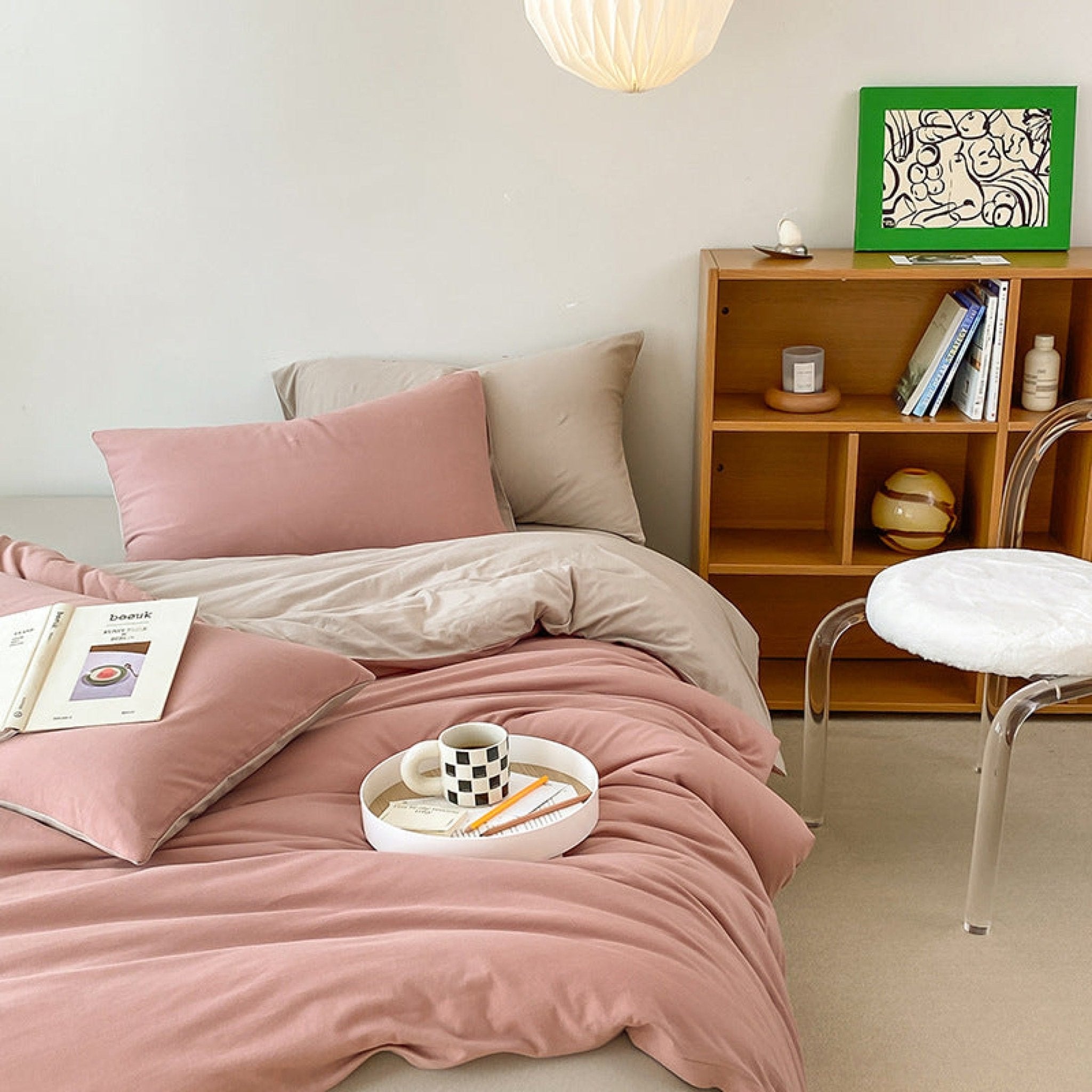 Duo Earth Tone Jersey Knit Bedding Set