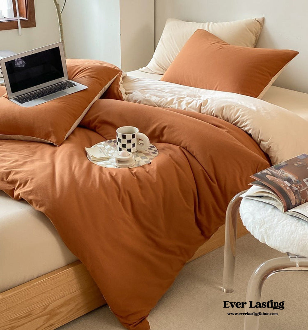 Duo Earth Tone Jersey Knit Bedding Set