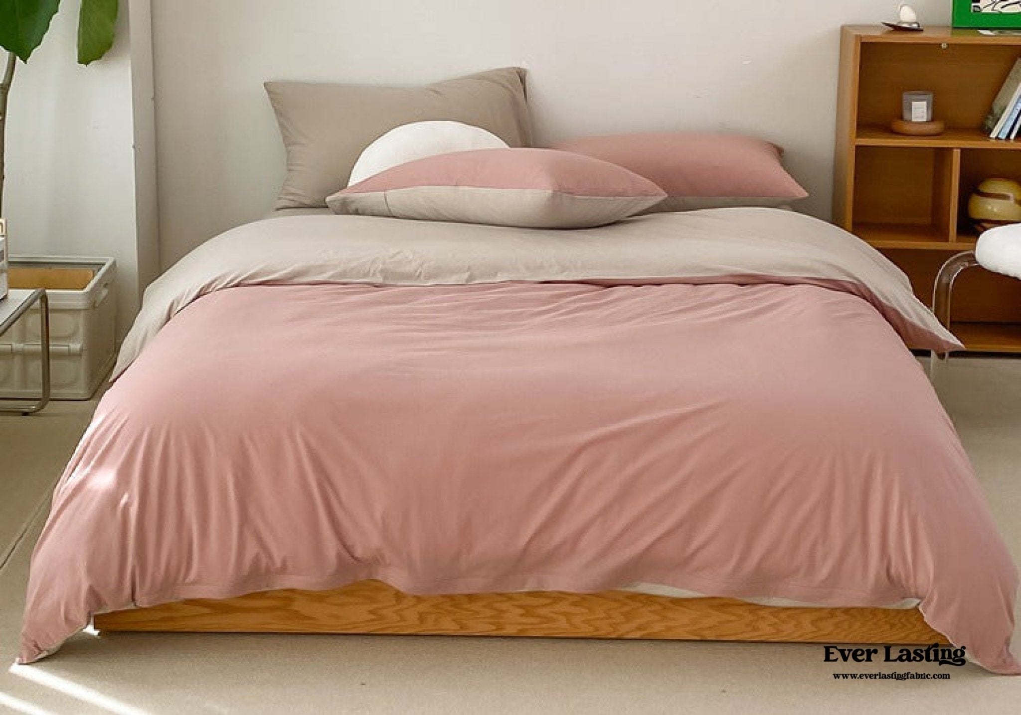 Duo Earth Tone Jersey Knit Bedding Set