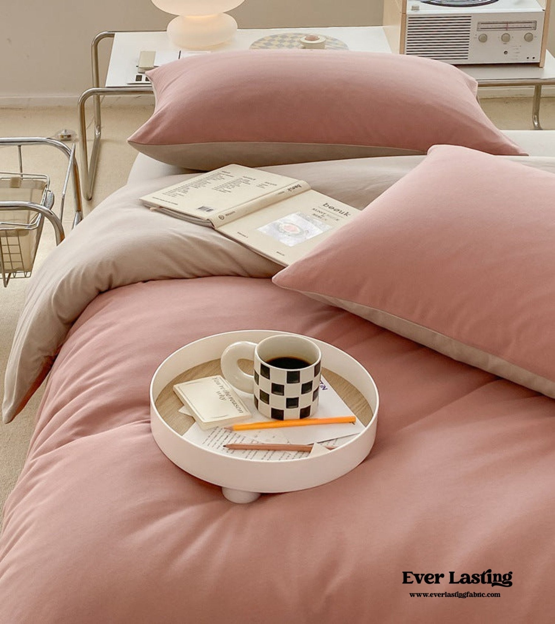 Duo Earth Tone Jersey Knit Bedding Set