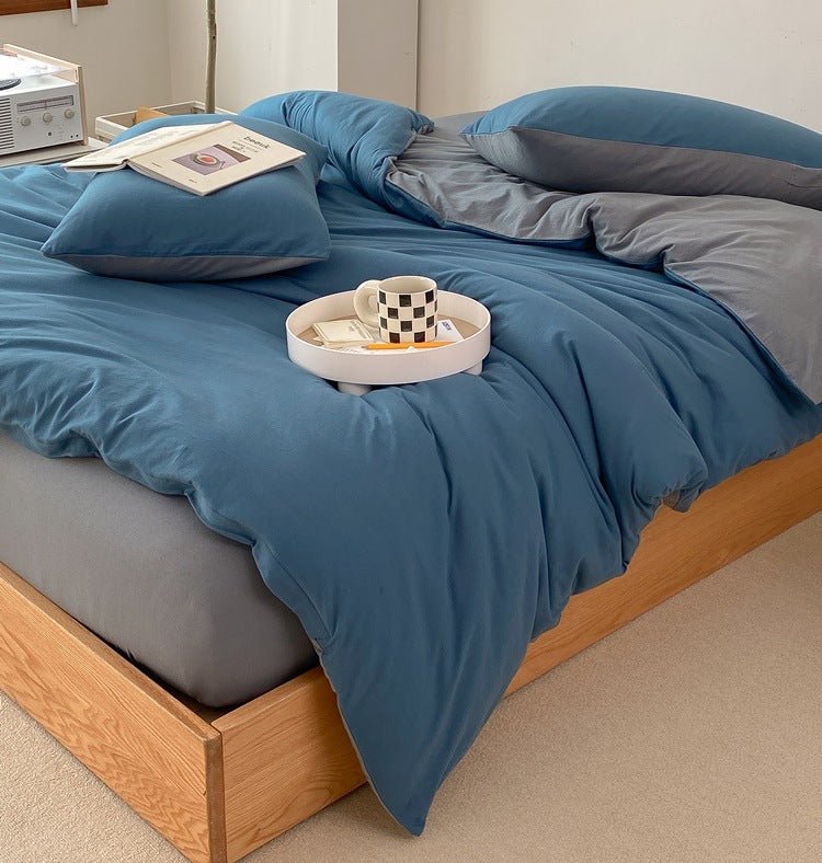 Duo Earth Tone Jersey Knit Bedding Set