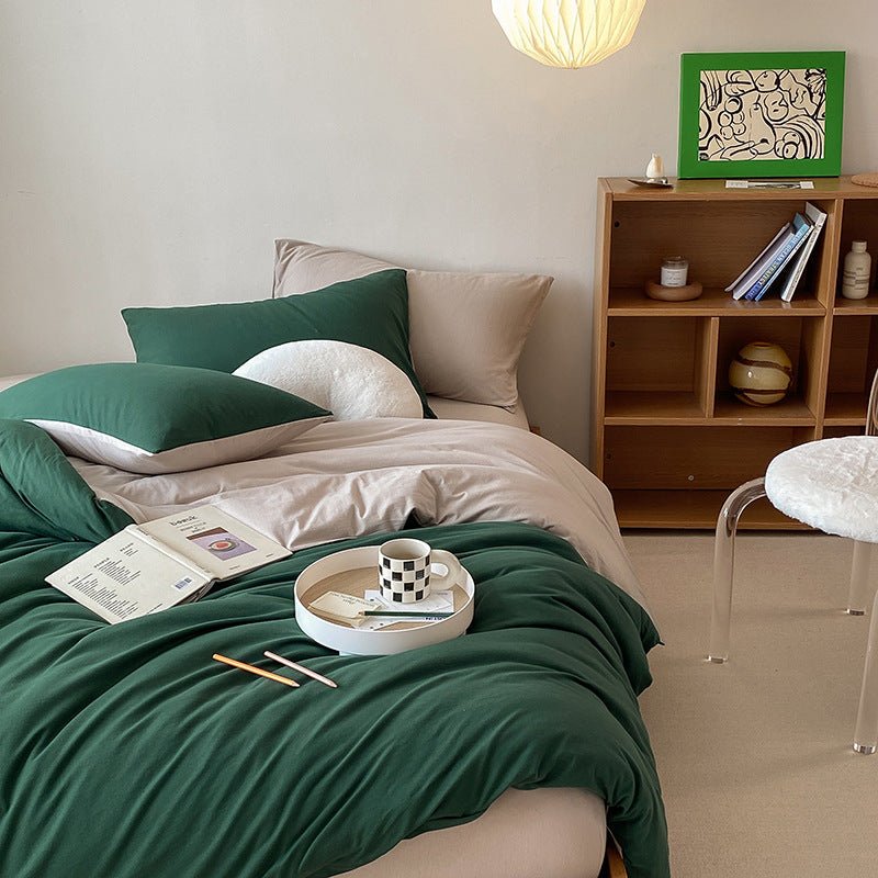 Duo Earth Tone Jersey Knit Bedding Set