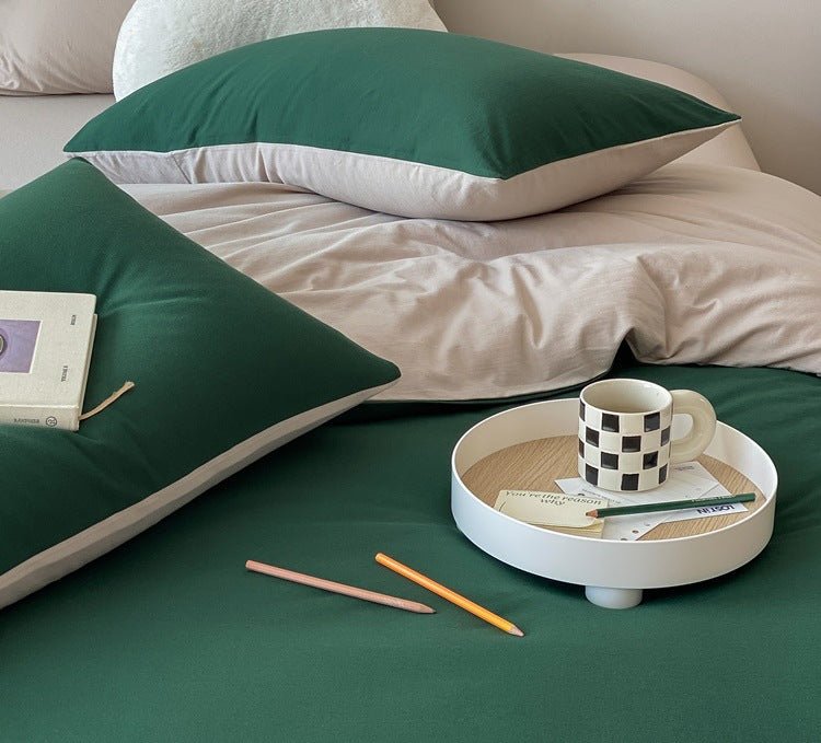 Duo Earth Tone Jersey Knit Bedding Set