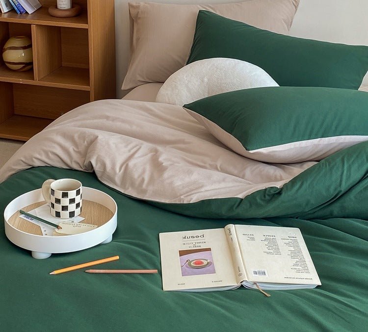 Duo Earth Tone Jersey Knit Bedding Set