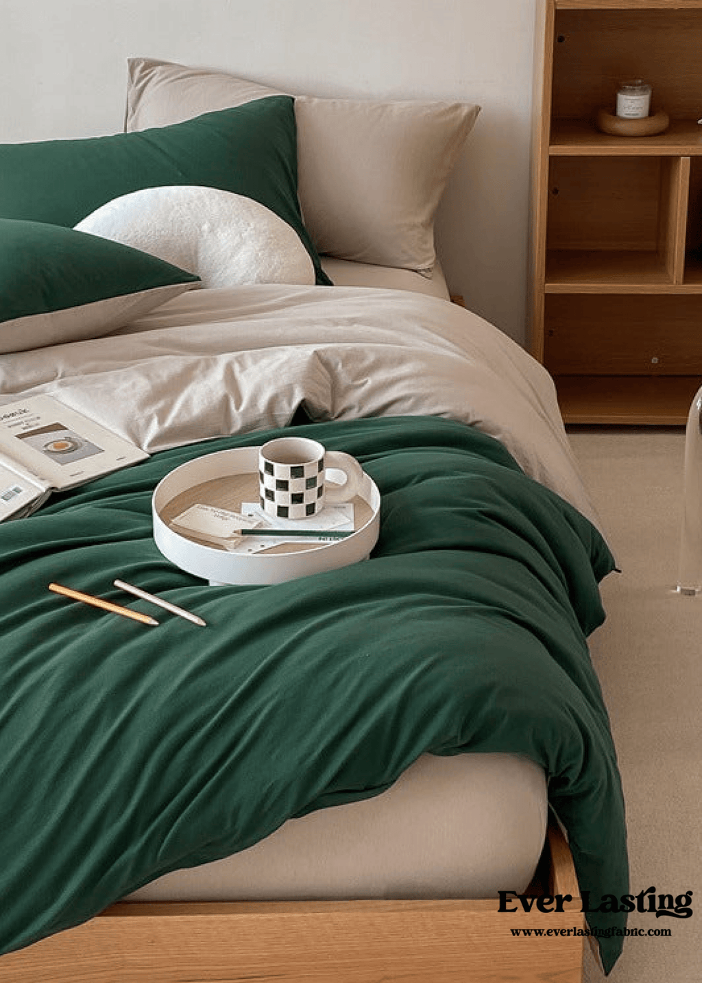 Duo Earth Tone Jersey Knit Bedding Set