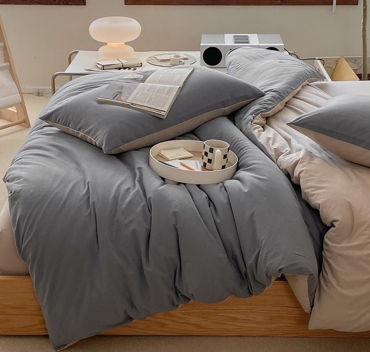 Duo Earth Tone Jersey Knit Bedding Set