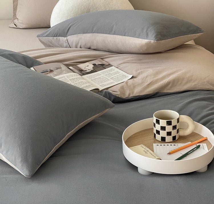 Duo Earth Tone Jersey Knit Bedding Set