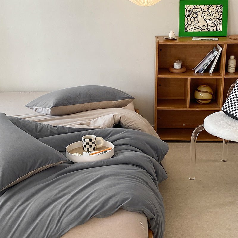 Duo Earth Tone Jersey Knit Bedding Set