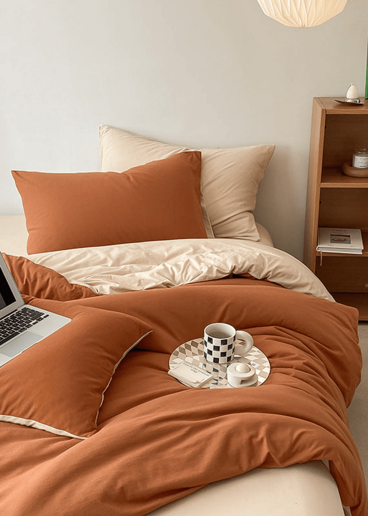 Duo Earth Tone Jersey Knit Bedding Set