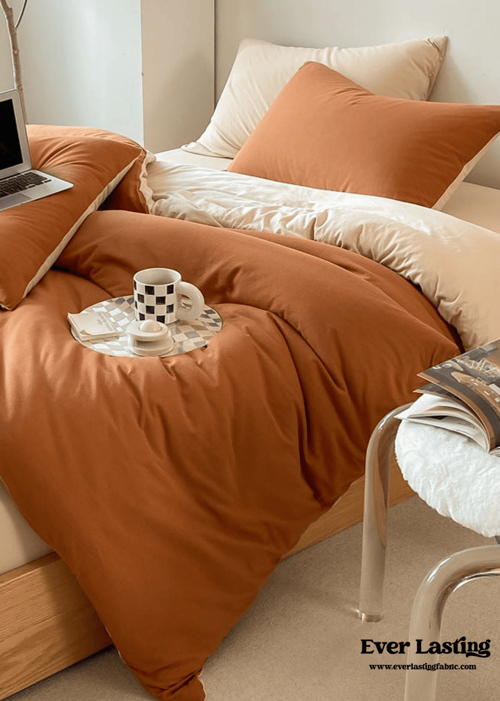 Duo Earth Tone Jersey Knit Bedding Set