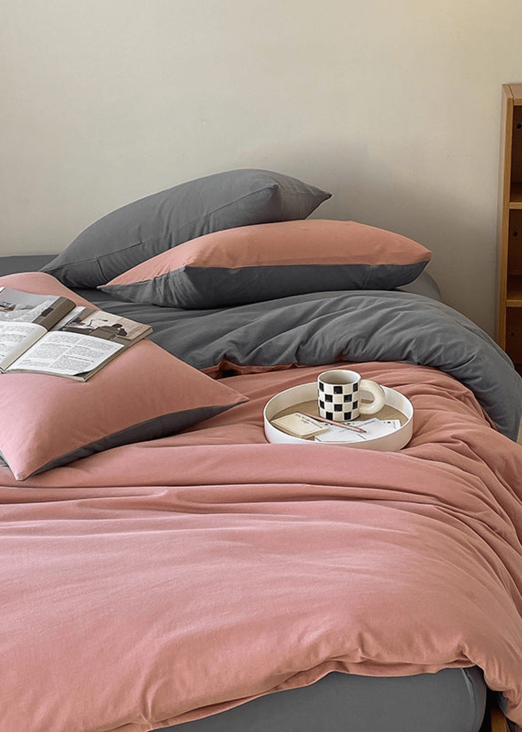 Duo Earth Tone Jersey Knit Bedding Set