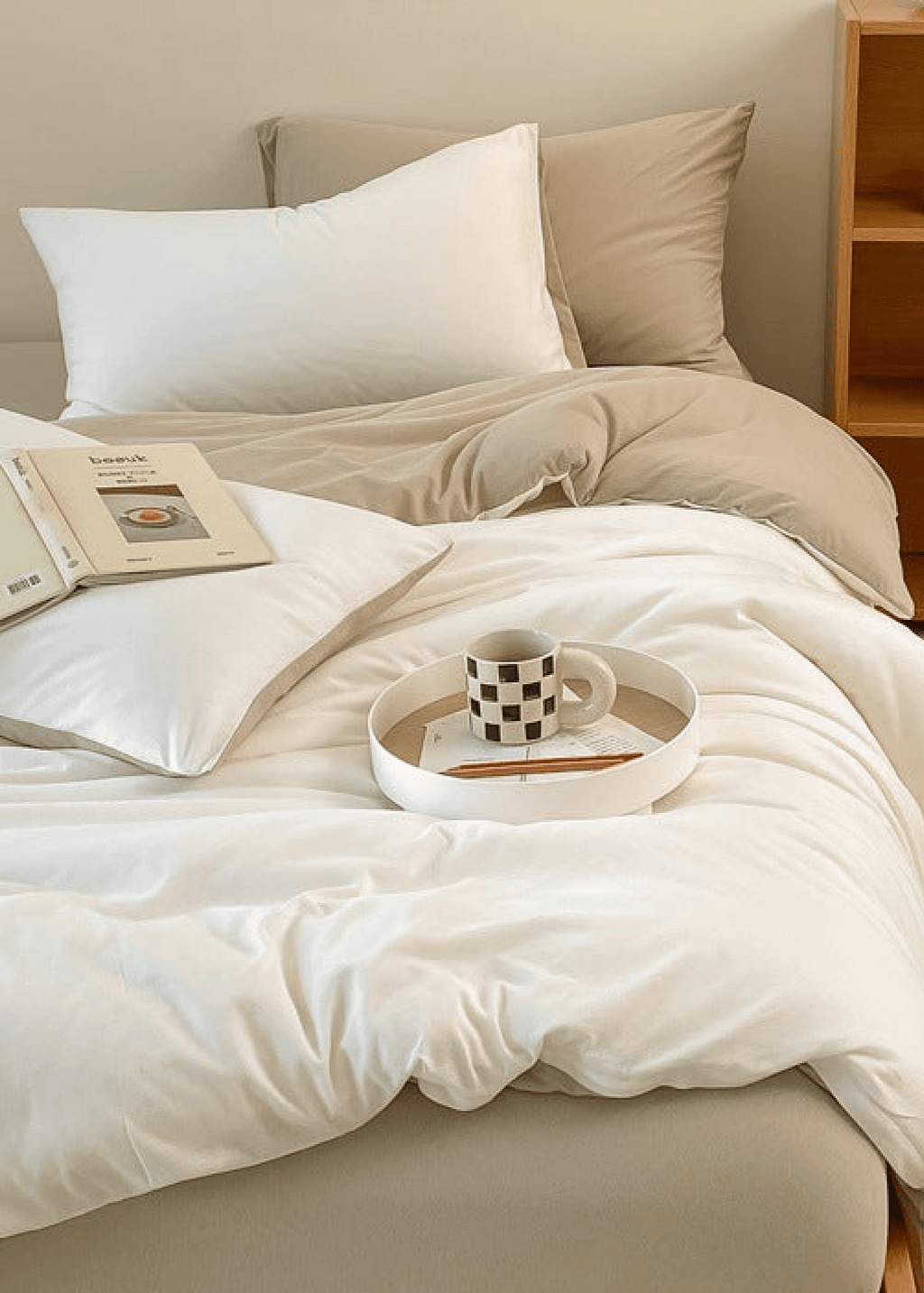 Duo Earth Tone Jersey Knit Bedding Set