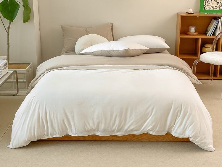 Duo Earth Tone Jersey Knit Bedding Set
