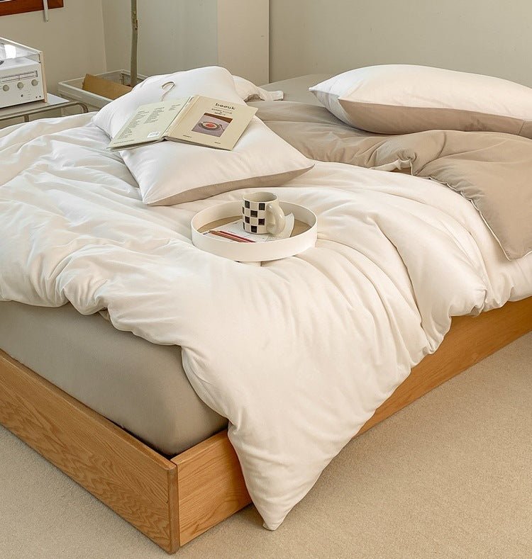 Duo Earth Tone Jersey Knit Bedding Set