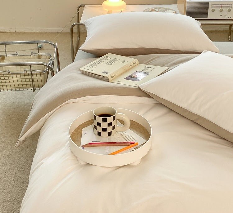 Duo Earth Tone Jersey Knit Bedding Set