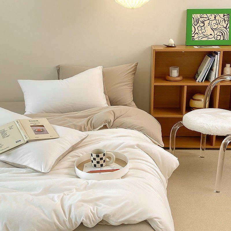 Duo Earth Tone Jersey Knit Bedding Set