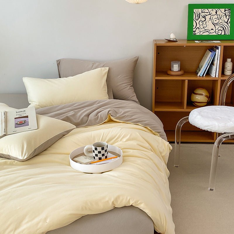 Duo Earth Tone Jersey Knit Bedding Set