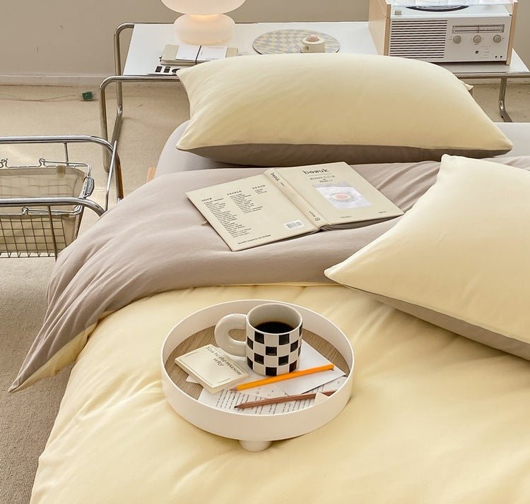 Duo Earth Tone Jersey Knit Bedding Set