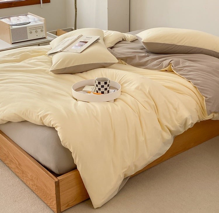 Duo Earth Tone Jersey Knit Bedding Set