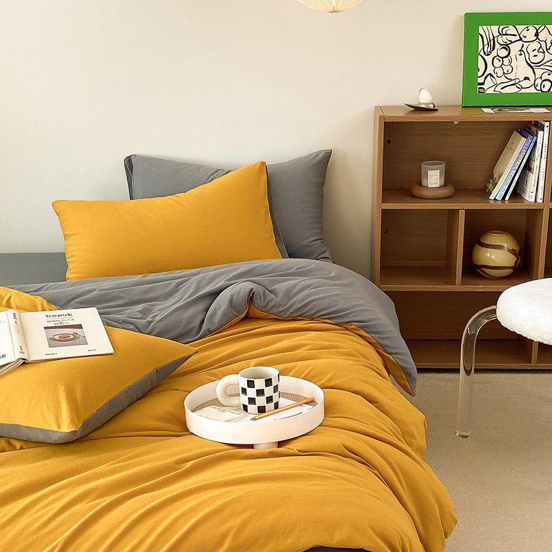 Duo Earth Tone Jersey Knit Bedding Set