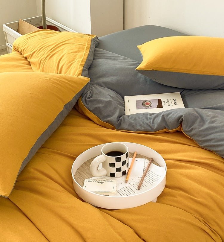 Duo Earth Tone Jersey Knit Bedding Set