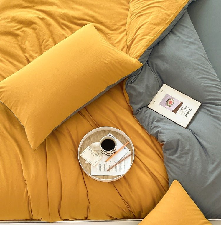 Duo Earth Tone Jersey Knit Bedding Set