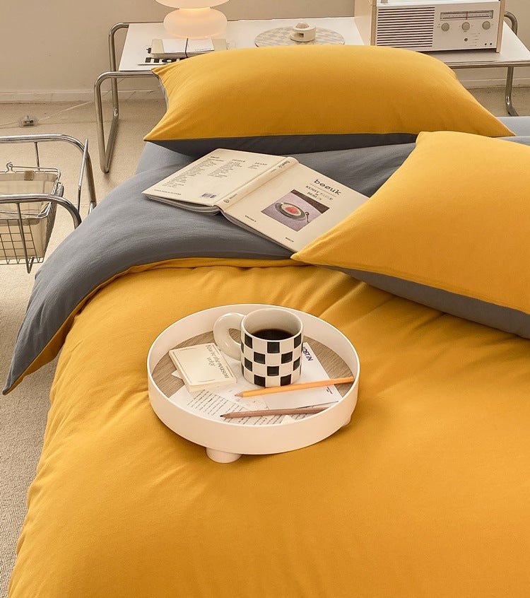 Duo Earth Tone Jersey Knit Bedding Set