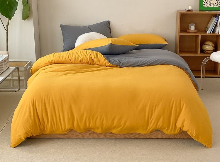 Duo Earth Tone Jersey Knit Bedding Set