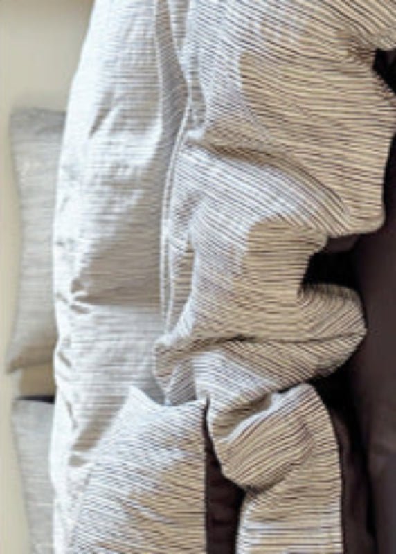 Emma Duo Striped Jacquard Bedding Set / Purple