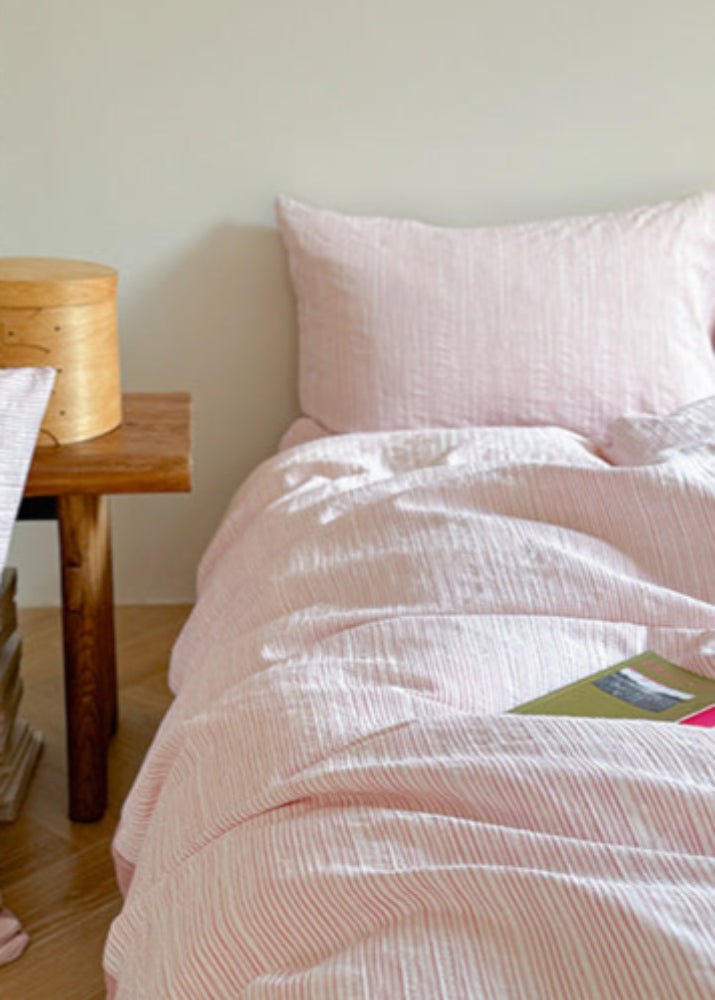 Emma Duo Striped Jacquard Bedding Set / Purple